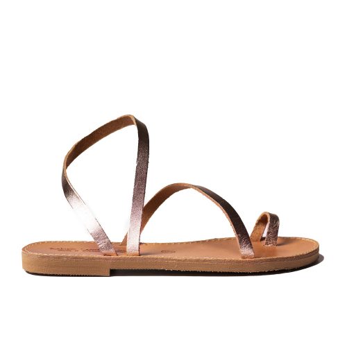 Women's leather sandals "Naomi" rose gold