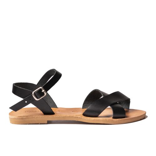 Women's leather sandals "Naysika" black