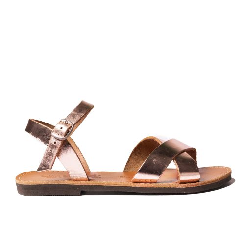 Women's leather sandals "Naysika" Rose Gold
