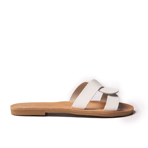 Women's leather sandals "Mykonos" white