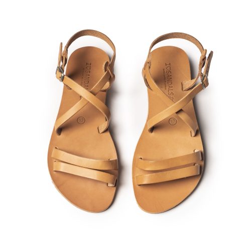 Women's leather sandals "Amara" natural