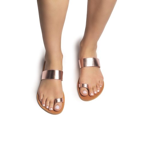 Women's flat sandals "Thasos" rose gold