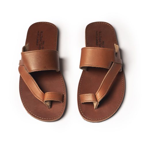 Men's leather sandals "Nemesis" light brown