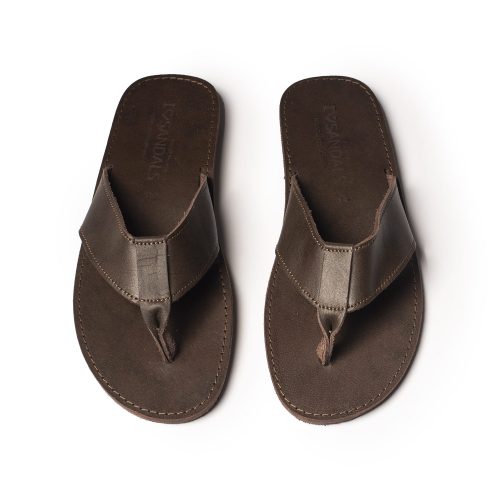 Men's leather sandals "Paris" dark brown