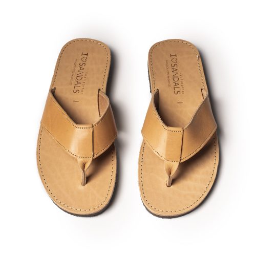 Men's leather sandals "Paris" natural