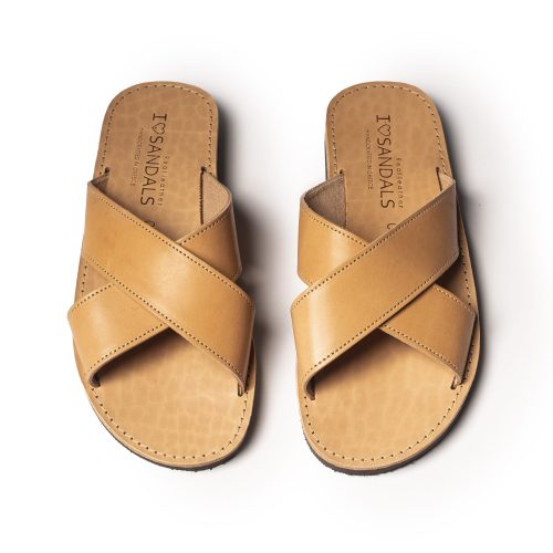Men's leather sandals "Ektoras" natural