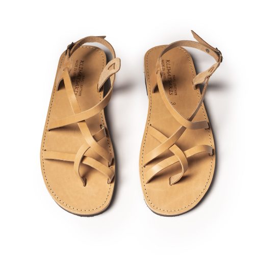 Men's leather sandals "Leonidas" natural