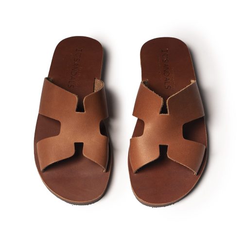 Men's leather sandals "Iasonas" light brown