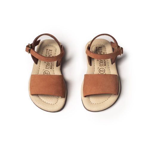 Kids leather sandals "Ariel" brick