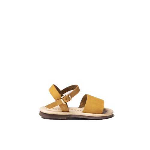 Kids leather sandals "Ariel" mustard