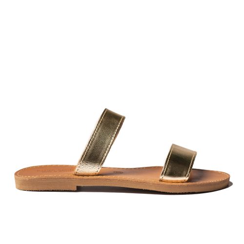 Women's leather sandals "Katrina" gold