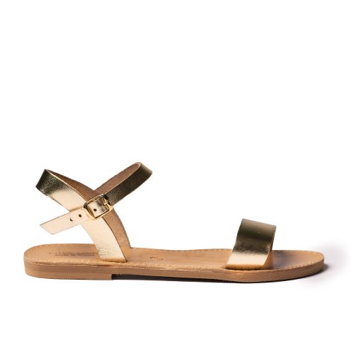 Women's leather sandals "Zoe" gold