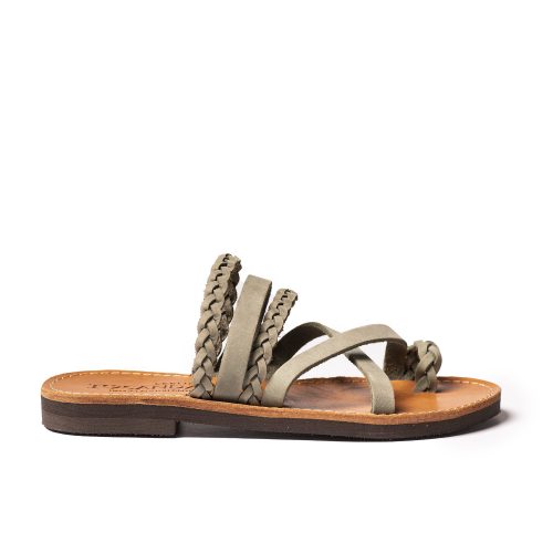 Women's leather sandals "Plexi" mint