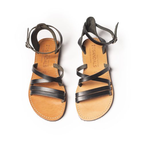 Women's leather sandals "Rene" black 