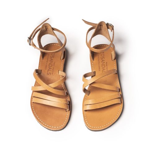 Women's leather sandals "Rene" natural