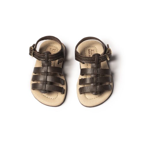 Kids leather sandals "Remi" brown