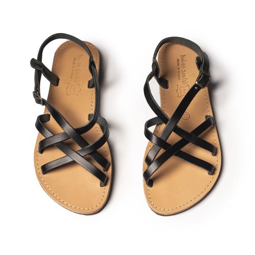 Women's leather sandals "Anne" black