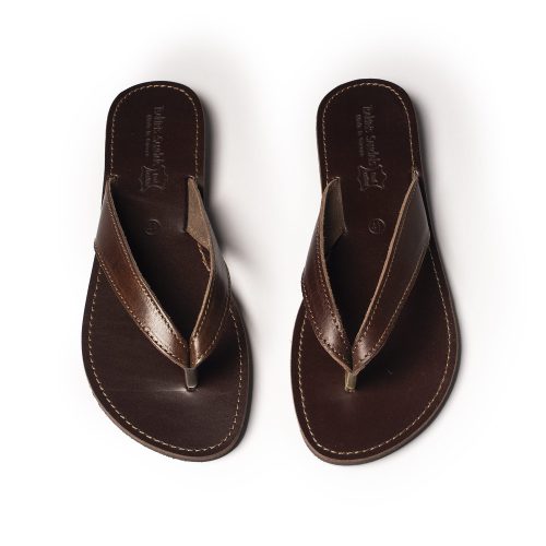 Men's leather sandals "xenophon" brown