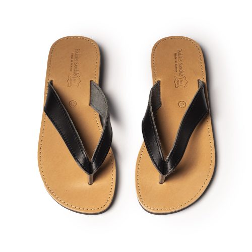 Men's leather sandals "xenophon" black