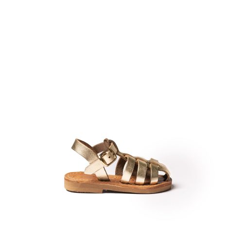 Kids leather sandals "Boo" gold