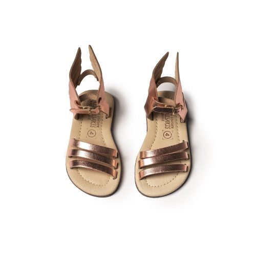 Kids leather sandals "Ermis" bronze