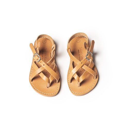 Kids leather sandals "Bobie" natural