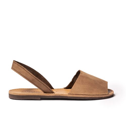 Women's leather sandals "Carino" brown