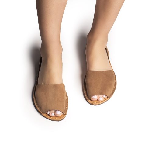 Women's leather sandals "Carino" brown