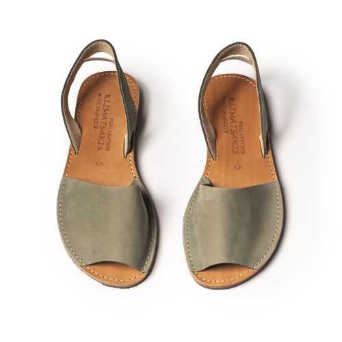 γυναικεία δερμάτινα σανδάλια ''Carino'' μέντα nubuck