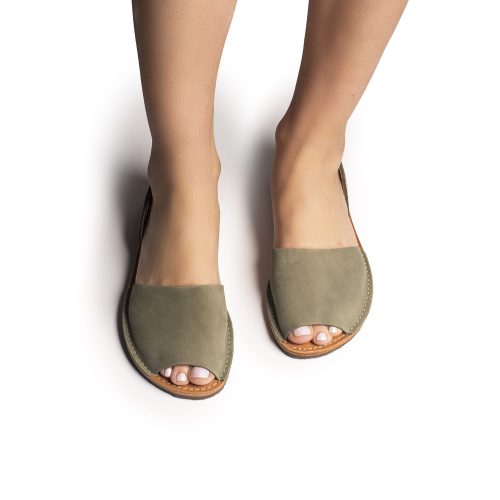 γυναικεία δερμάτινα σανδάλια ''Carino'' μέντα nubuck