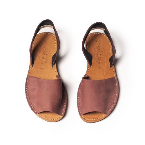 Women's leather sandals "Carino" purple