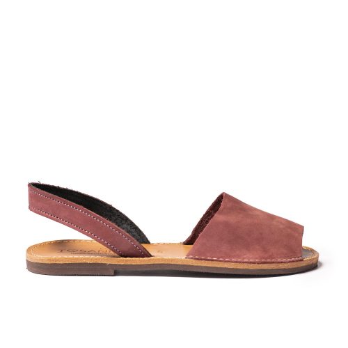 Women's leather sandals "Carino" purple