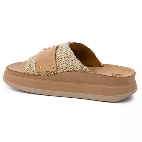 Γυναικεία ανατομικά fantasy sandals MALFA natural raffia