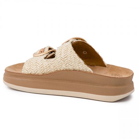 Γυναικεία ανατομικά fantasy sandals ZEFI vanilla raffia
