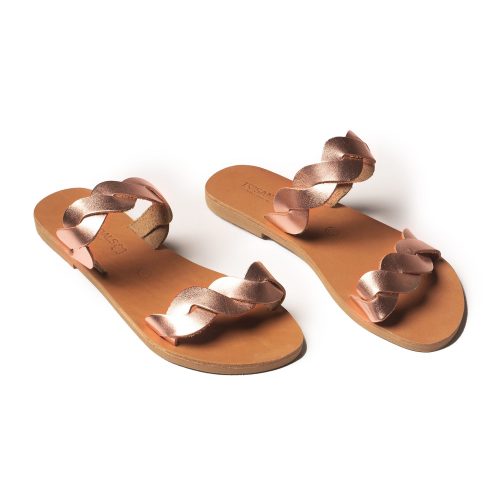 Corfu Sandals γυναικείο δερμάτινο σανδάλι ''Melodia'' bronze