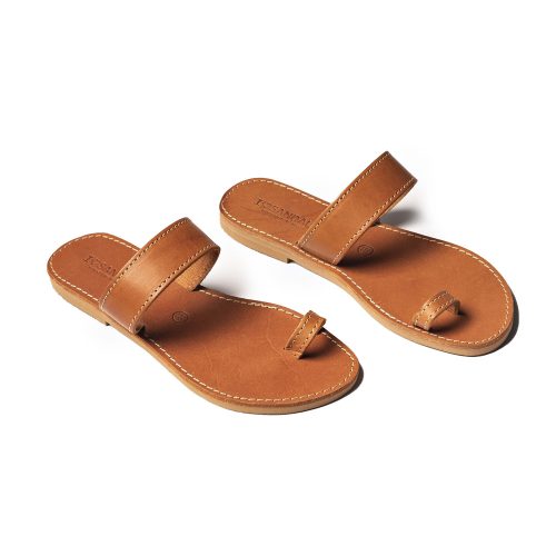 Corfu Sandals γυναικείο flat σανδάλι '' thasos'' φυσικό