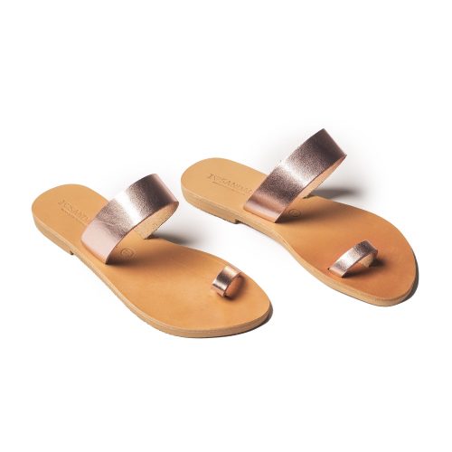 Corfu Sandals γυναικείο flat σανδάλι '' thasos'' rose gold