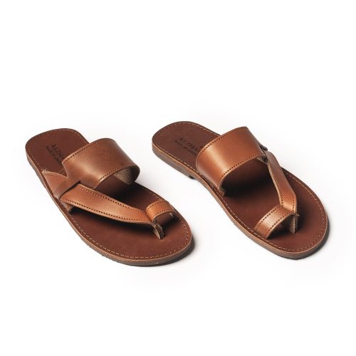 Corfu Sandals αντρικό δερμάτινο σανδάλι ''Nemesis'' ανοιχτό καφέ