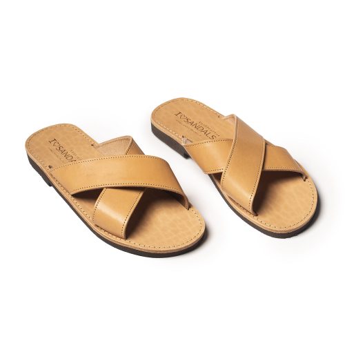 Corfu Sandals αντρικό δερμάτινο σανδάλι ''Ektoras'' φυσικό