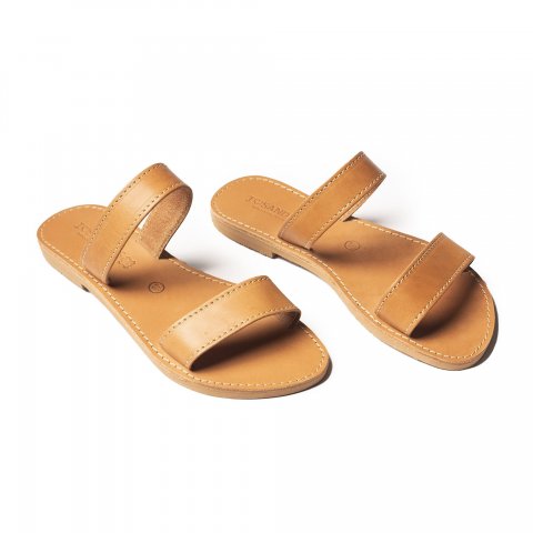 Corfu Sandals Women's leather sandals "Katrina" natural 