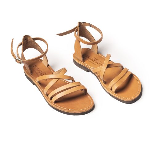 Women's leather sandals "Rene" natural