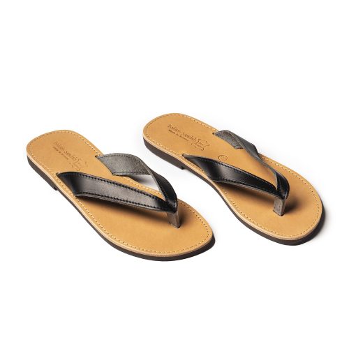 Corfu Sandals αντρικό δερμάτινο σανδάλι ''xenophon'' μαύρο