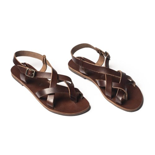 Corfu Sandals αντρικό δερμάτινο σανδάλι ''poseidon'' καφέ