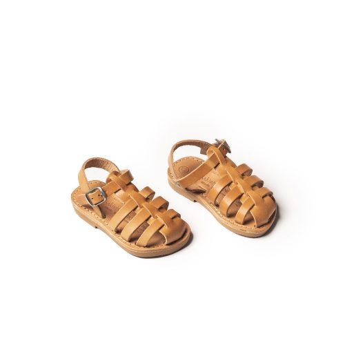 Corfu Sandals παιδικά δερμάτινα σανδάλια  ''boo'' φυσικό