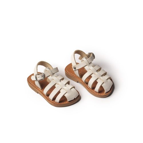 Corfu Sandals παιδικά δερμάτινα σανδάλια ''boo'' λευκό