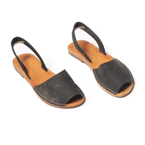 Corfu Sandals γυναικείο δερμάτινο σανδάλι ''Carino'' black