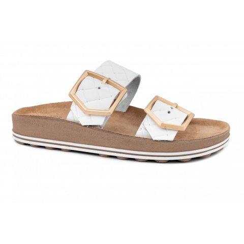 Fantasy Sandals Γυναικεία ανατομικά σανδάλια fantasy ''Taylor'' white softy 