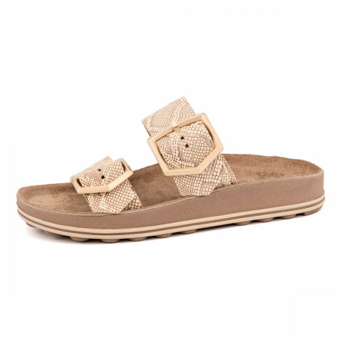Fantasy Sandals Γυναικεία ανατομικά σανδάλια fantasy ''Taylor'' rosegold lizard