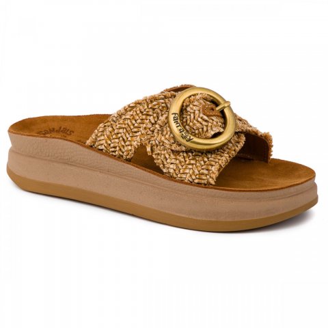 Fantasy Sandals Γυναικεία ανατομικά σανδάλια fantasy IFIZENI tampa raffia
