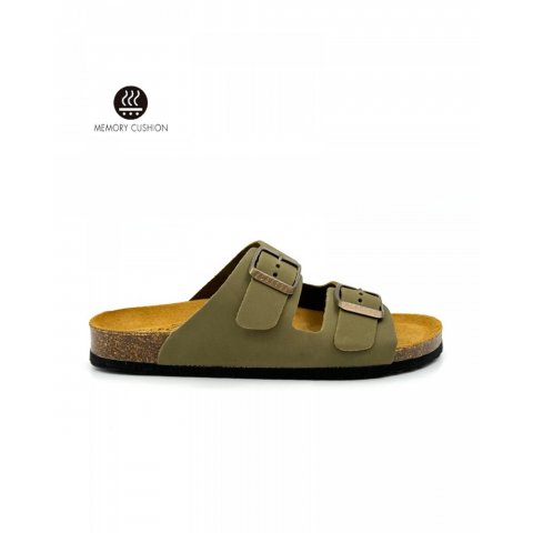 Plakton Γυναικεία ανατομικά σανδάλια plakton beta afelpado nobuck khaki